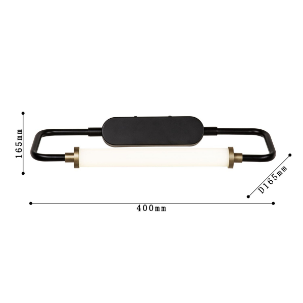 4100-1W, настенный светильник, D165xW400xH165, LEDx8W, 640LM, 4000K, included, switch, изображение 3