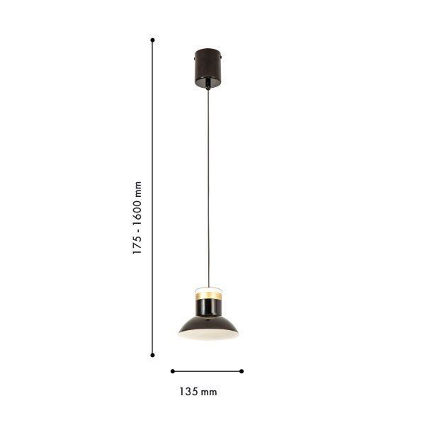 4516-1P, подвес, D135xH100/1100, 1xLEDx10W, 800LM, 4000K, included, изображение 2