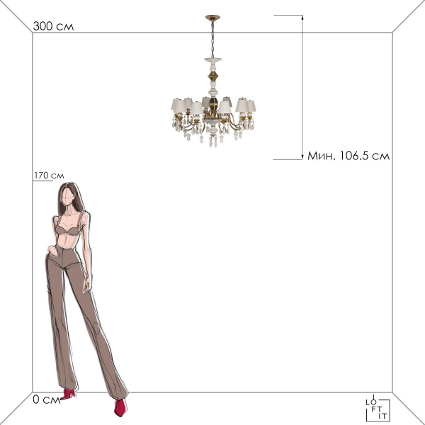 10203/10 White Подвесной светильник LOFT IT Grace, изображение 8