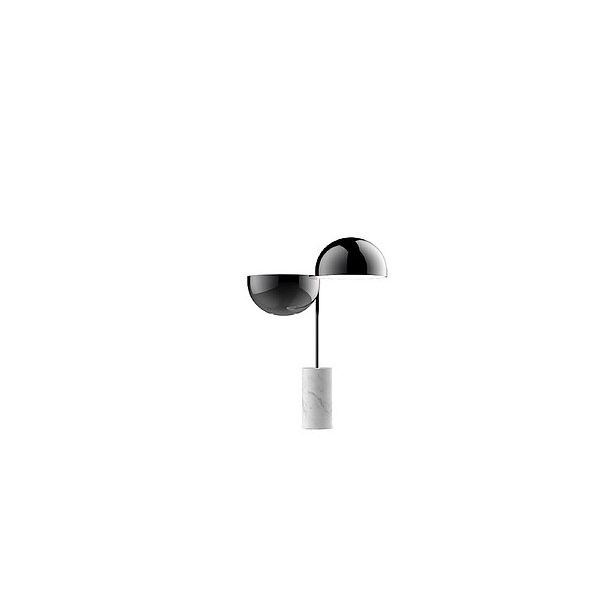 Настльная лам Penta 1711-03 Elisabeth 3000K Glossy hromed metall/white Carrara marble 40*60cm, изображение 3