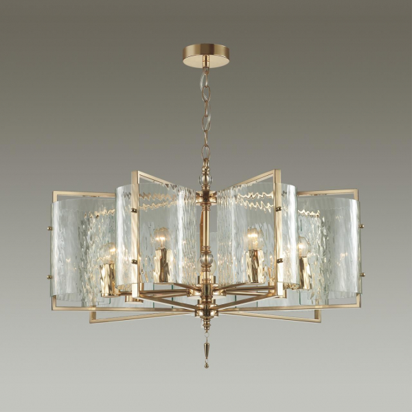 4878/7 MODERN ODL_EX22 93 золотой/прозрачный/стекло Люстра E27 7*60W ELEGANTE, изображение 2