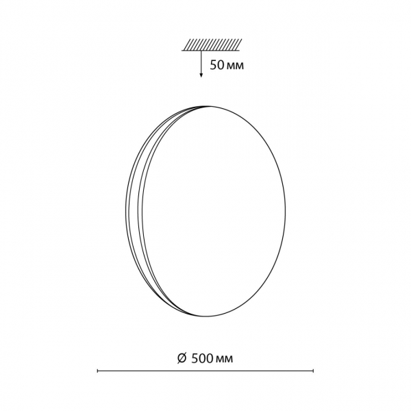 7626/EL PALE SN 037 Светильник пластик/белый/золотистый LED 72Вт с ДУ 3000-6300К D500 IP43 пульт ДУ RINGO, изображение 5