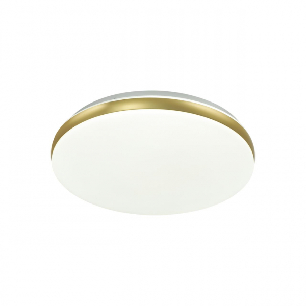 7626/EL PALE SN 037 Светильник пластик/белый/золотистый LED 72Вт с ДУ 3000-6300К D500 IP43 пульт ДУ RINGO, изображение 2