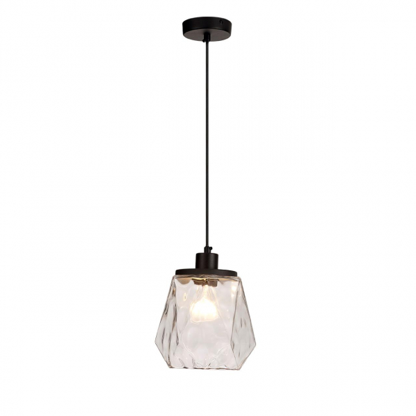 4996/1 MODERN ODL23 303 черный/прозрачный/металл/стекло Подвес E27 1*40W CAPRA