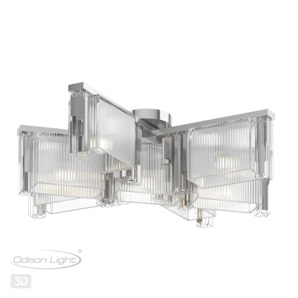 4871/7C HALL ODL_EX22 57 хром/прозрачный/стекло Люстра потолочная E14 7*40W GATSBY, изображение 6