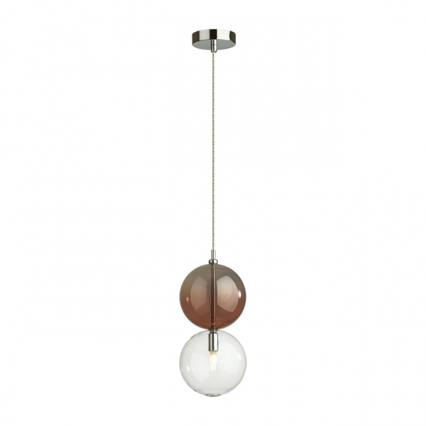 4980/1C PENDANT ODL22 298 хром/ темн.бордовый/стекло Подвес G9 1*40W TWIXY