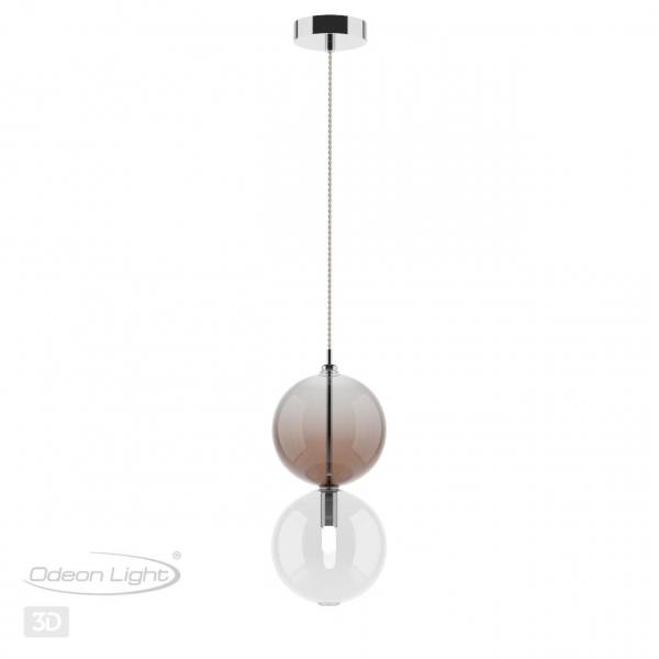 4980/1C PENDANT ODL22 298 хром/ темн.бордовый/стекло Подвес G9 1*40W TWIXY, изображение 5