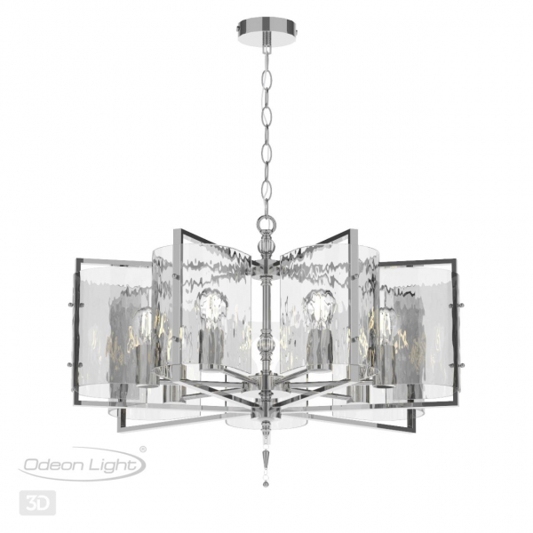 4888/7 MODERN ODL_EX22 93 хром/прозрачный/стекло Люстра E27 7*60W ELEGANTE, изображение 5