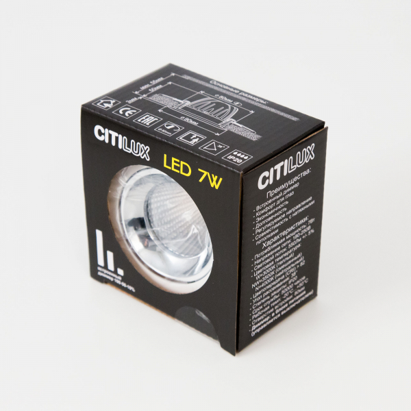 Citilux Альфа CLD001NW4 LED Встраиваемый светильник Белый Чёрный, изображение 4