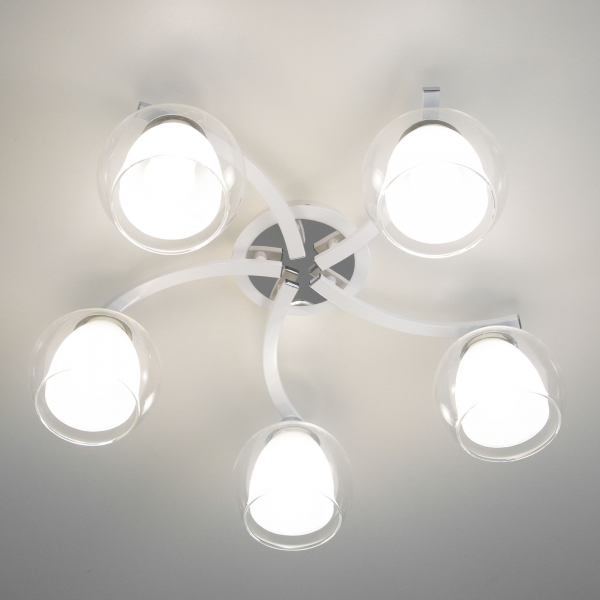 Citilux Кристи CL152150 Люстра потолочная Белая Хром, изображение 4