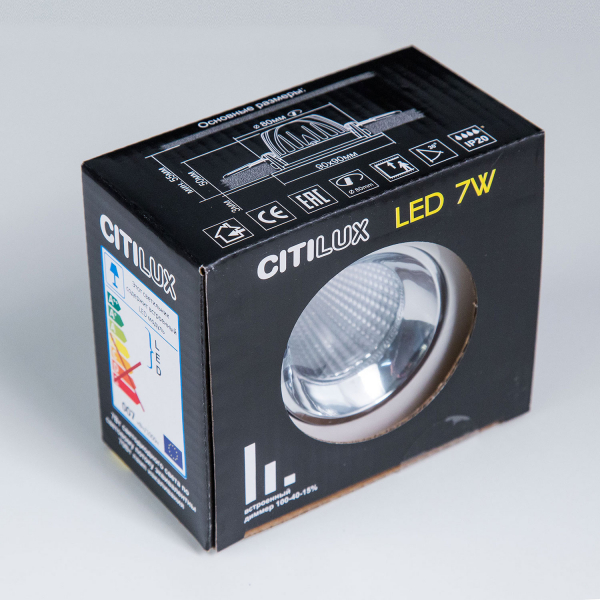 Citilux Альфа CLD001KNW4 LED Встраиваемый светильник Белый Чёрный, изображение 5