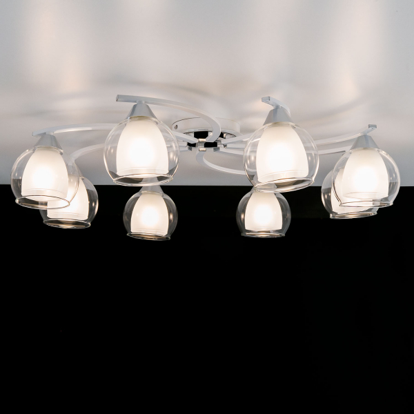 Citilux Кристи CL152180 Люстра потолочная Белая Хром, изображение 3