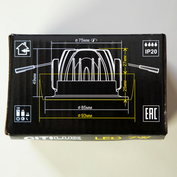 Citilux Гамма CLD004NW0 LED Встраиваемый светильник с диммером, изображение 14
