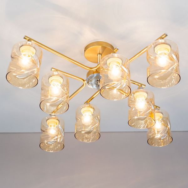 Citilux Клод CL137182 Люстра потолочная Золото, изображение 3