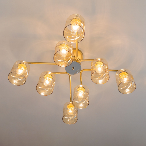 Citilux Клод CL137182 Люстра потолочная Золото, изображение 12