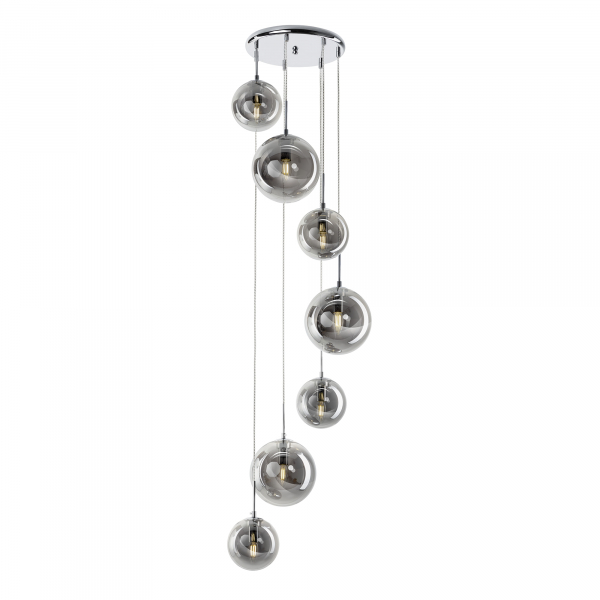 Citilux Томми CL102070 Люстра каскадная с дымчатыми шарами, изображение 4