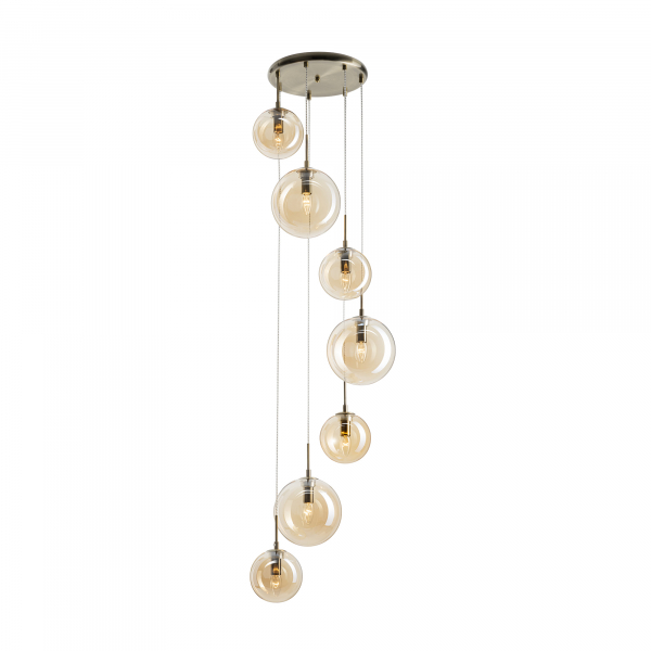 Citilux Томми CL102073 Люстра каскадная с янтарными шарами, изображение 2