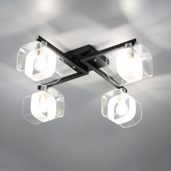 Citilux Вирта CL139145 Люстра потолочная Чёрная Матовая, изображение 6