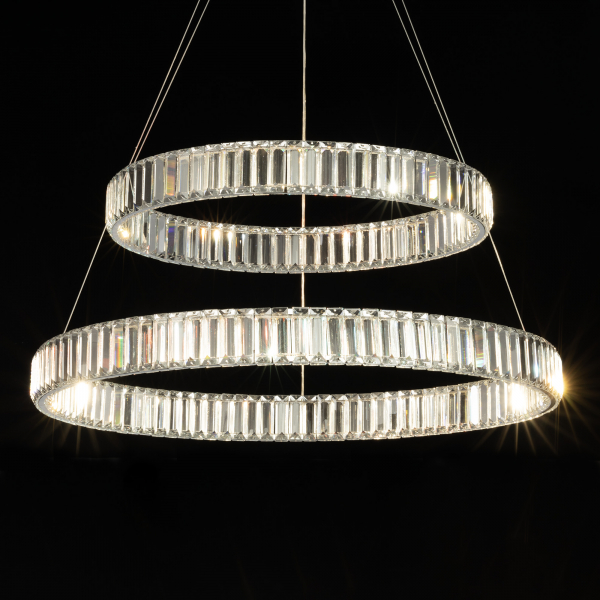 Citilux Чезаре CL338281 LED Люстра хрустальная с пультом Хром, изображение 4