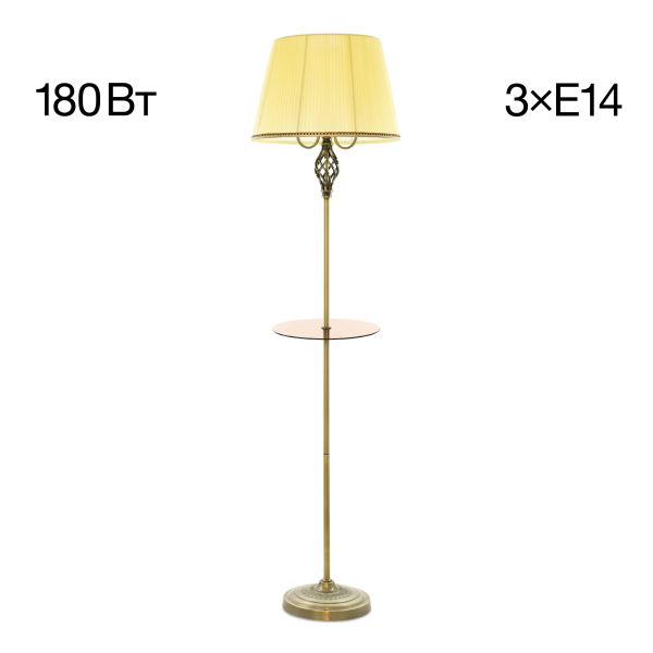 Citilux Вена CL402933T Торшер бронза со столиком и кремовым абажуром, изображение 9