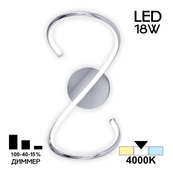 Citilux Джемини CL229321 Бра светодиодное Хром, изображение 10