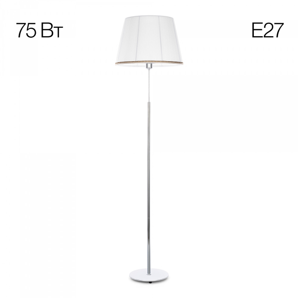 Citilux Линц CL402970 Торшер хром с белым абажуром, изображение 8