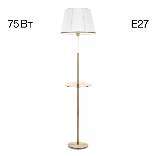 Citilux Линц CL402980T Торшер бронза со столиком и белым абажуром, изображение 9