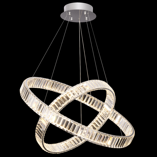 Citilux Чезаре CL338281 LED Люстра хрустальная с пультом Хром, изображение 2