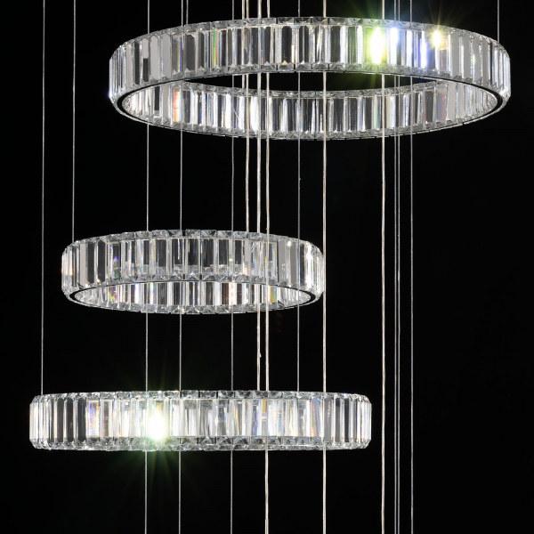 Citilux Чезаре CL338661 LED Люстра хрустальная с пультом Хром, изображение 6