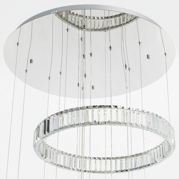 Citilux Чезаре CL338661 LED Люстра хрустальная с пультом Хром, изображение 9