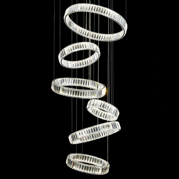 Citilux Чезаре CL338661 LED Люстра хрустальная с пультом Хром, изображение 5