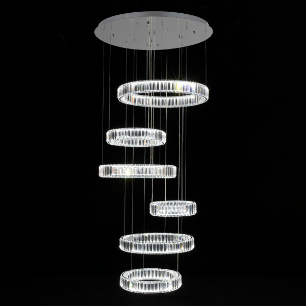 Citilux Чезаре CL338661 LED Люстра хрустальная с пультом Хром, изображение 2