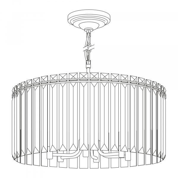 Citilux Джейн CL306161 Хрустальная подвесная люстра Хром, изображение 10