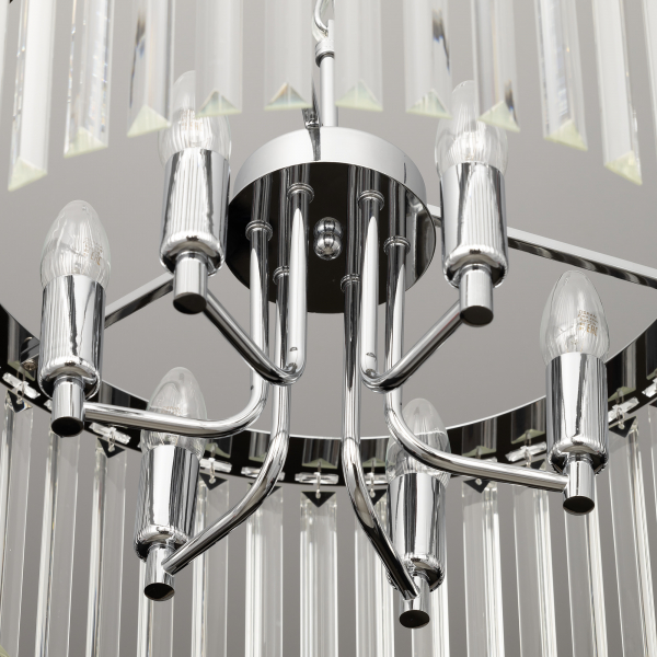 Citilux Джейн CL306161 Хрустальная подвесная люстра Хром, изображение 7