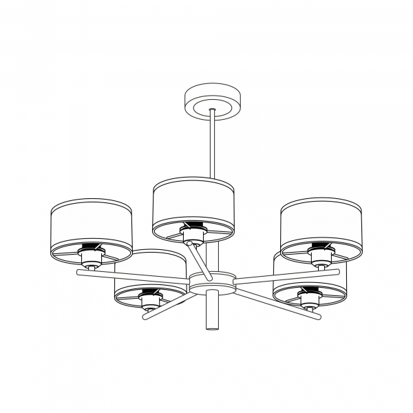Citilux ALTON CL421253 Люстра на штанге с белыми абажурами, изображение 11
