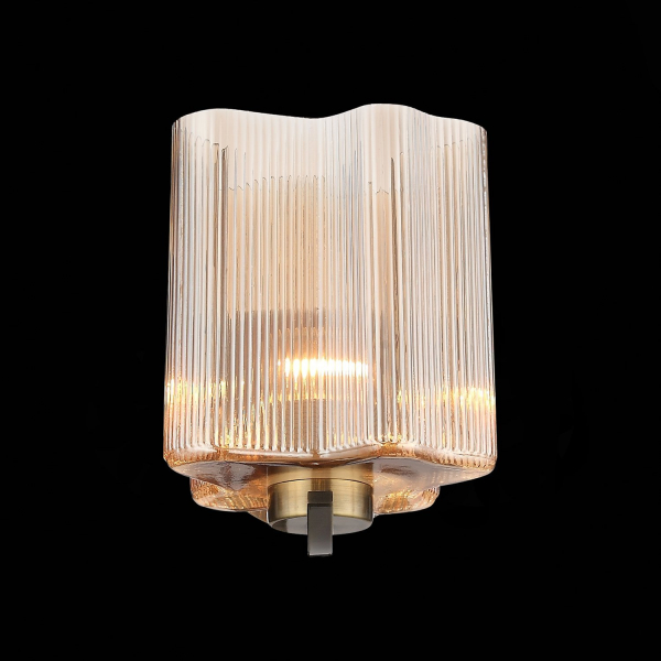 SL117.301.01 Бра ST-Luce Бронзовый/Янтарный E27 1*60W ONDE, изображение 4