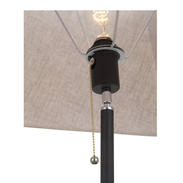 SLE302.405.01 Торшер ST-Luce Черный, Коричневый/Бежевый E27 1*40W (из 2-х коробок) MENOLA, изображение 2