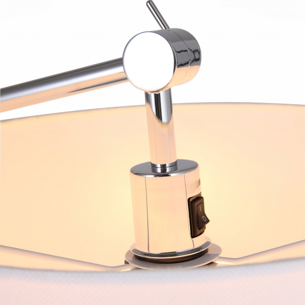 SL460.105.01 Торшер ST-Luce Хром/Белый E27 1*60W (из 2-х коробок) MARCIA, изображение 3