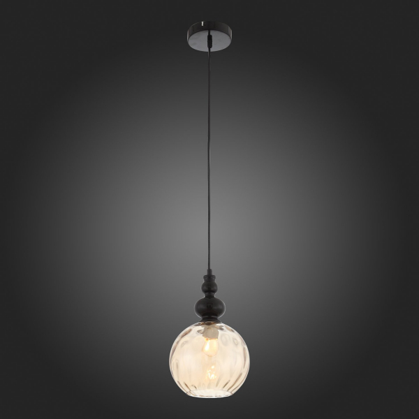 SL374.313.01 Подвес ST-Luce Черный/Янтарный E27 1*40W BACINETO, изображение 7