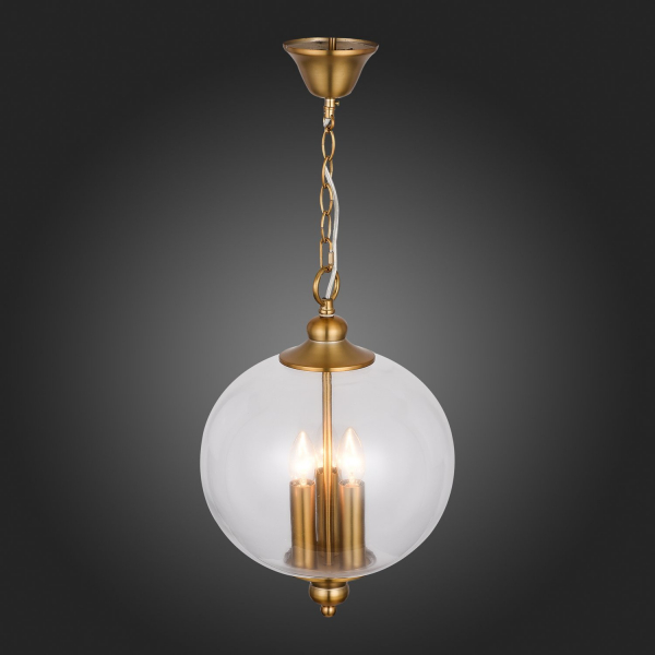 SL362.203.03 Светильник подвесной ST-Luce Золотистый/Прозрачный E14 3*60W LATERIA, изображение 8