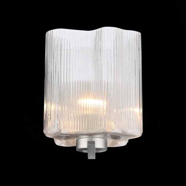 SL117.101.01 Бра ST-Luce Серебристый/Прозрачный E27 1*60W ONDE, изображение 4