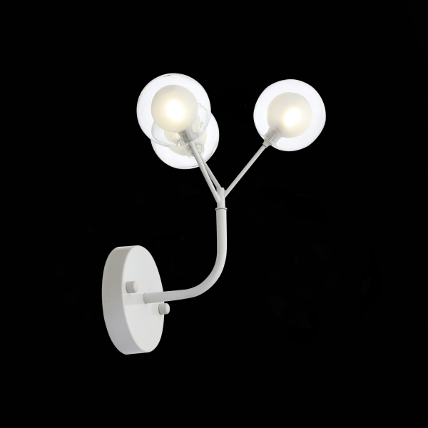 SL376.501.03 Бра ST-Luce Белый/Белый,Прозрачный G4 LED 3*2W DEMELE, изображение 4