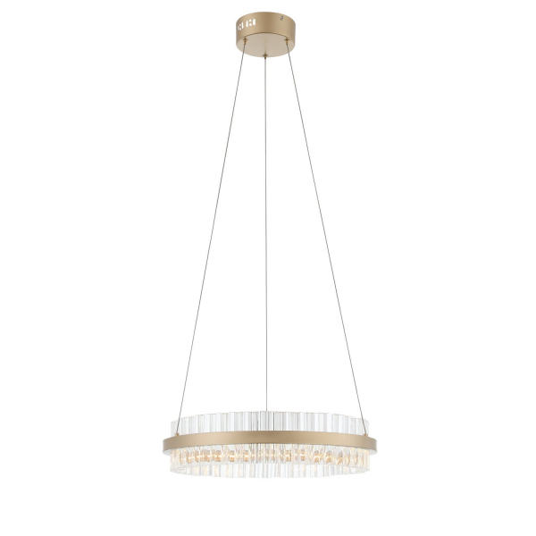 SL383.203.01 Светильник подвесной ST-Luce Золотистый/Золотистый, Прозрачный LED 1*34W 3000K CHERIO
