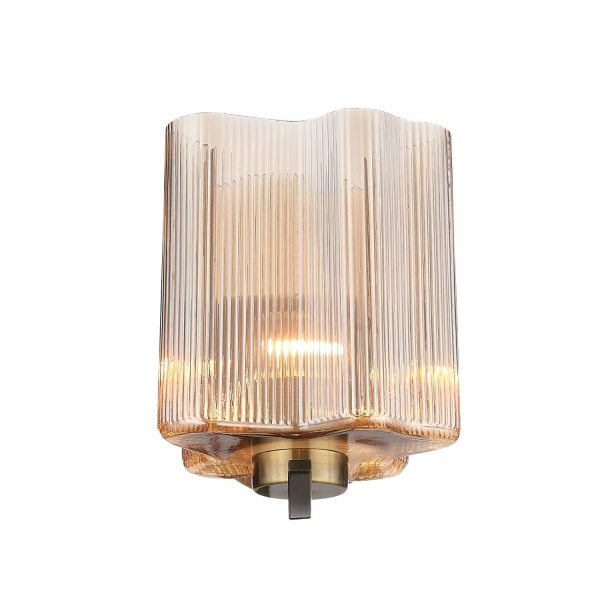 SL117.301.01 Бра ST-Luce Бронзовый/Янтарный E27 1*60W ONDE, изображение 2