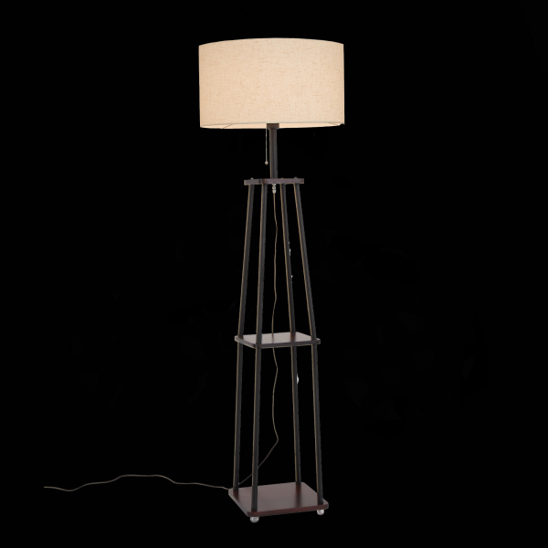 SLE302.405.01 Торшер ST-Luce Черный, Коричневый/Бежевый E27 1*40W (из 2-х коробок) MENOLA, изображение 4