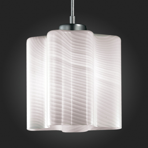 SL117.503.01 Светильник подвесной ST-Luce Серебристый/Белый с полосками E27 1*60W ONDE, изображение 5
