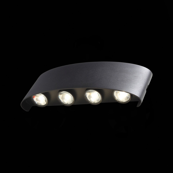 SL089.401.08 Светильник уличный настенный ST-Luce Черный кварцевый LED 8*1W 4000K BISELLO, изображение 10