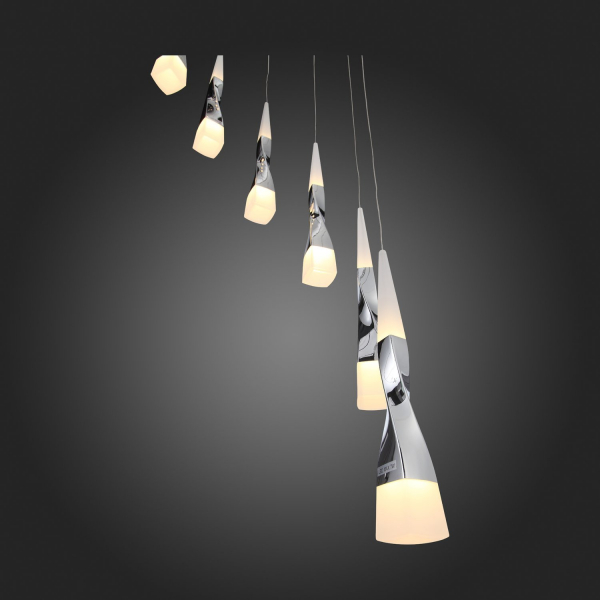 SL405.103.10 Светильник подвесной ST-Luce Хром/Белый, Хром LED 10*7W 3000K BOCHIE, изображение 10