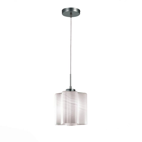 SL117.503.01 Светильник подвесной ST-Luce Серебристый/Белый с полосками E27 1*60W ONDE, изображение 2