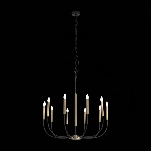 SLD008.423.10 Люстра подвесная ST-Luce Латунь, Черный E14 10*40W LAMDARIO, изображение 5